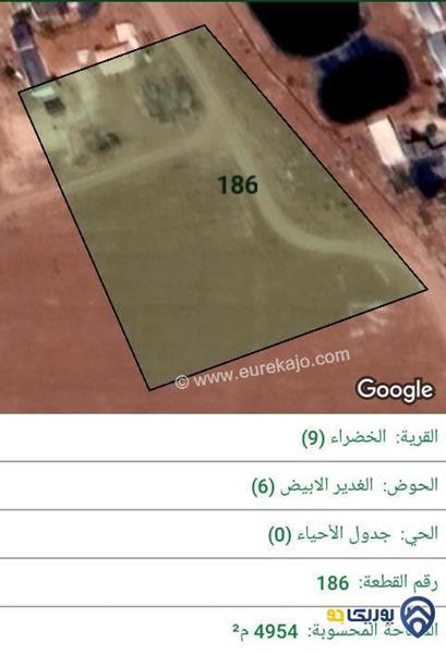 ارض للبيع مساحة 4954م في الخضراء - عمان