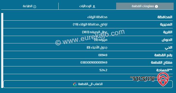 قطعتين أرض مساحة القطعة 525م بسعر 15 ألف للبيع في صالحية العابد - منطقة النصر 