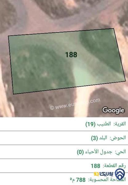 ارض للبيع مساحة 788م في الطنيب - عمان