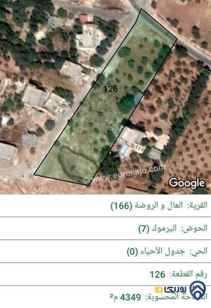 ارض للبيع مساحة 4349م في ناعور - عمان