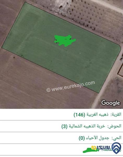 ارض مساحة 9162م للبيع في ذهيبه الغربية-عمان