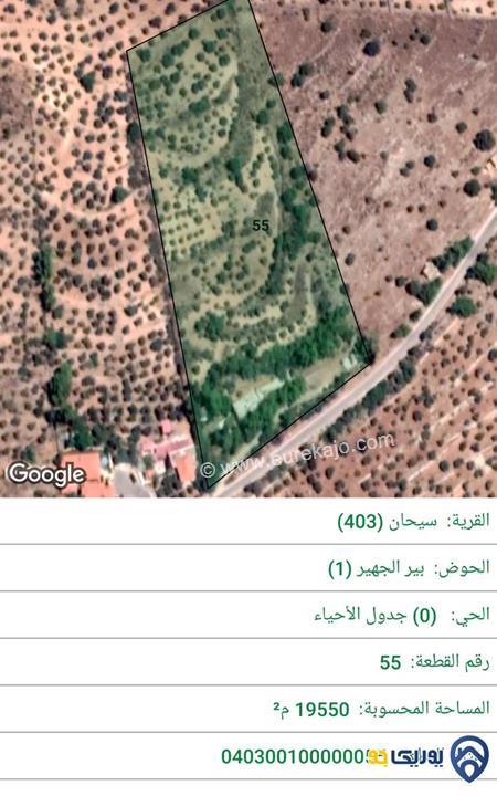 قطعة ارض في سيحان - السلط مساحتها 19,350 للبيع
