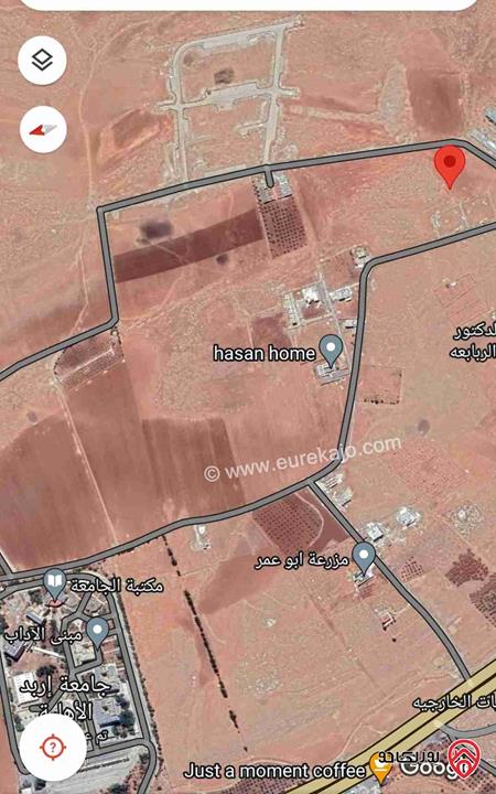 قطعة أرض للبيع قرب جامعة اربد الاهلية مساحة 4 دونم مفروزات