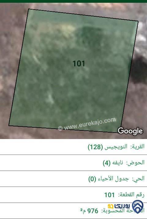 ارض للبيع مساحة 976م في طبربور - عمان