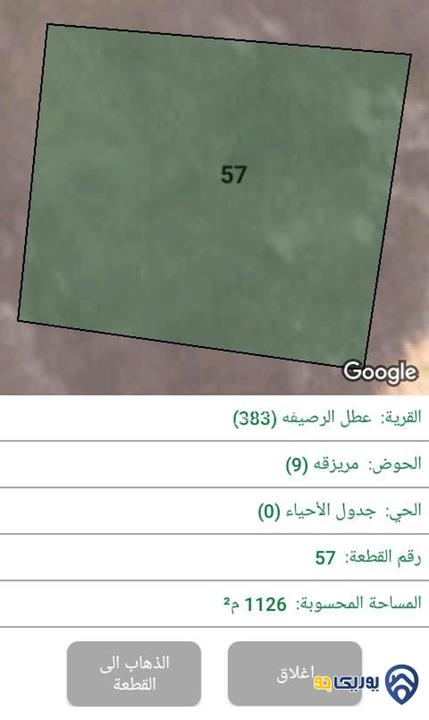 قطعة ارض سكنية مساحة 1126م للبيع في عمان - ماركا الجنوبية